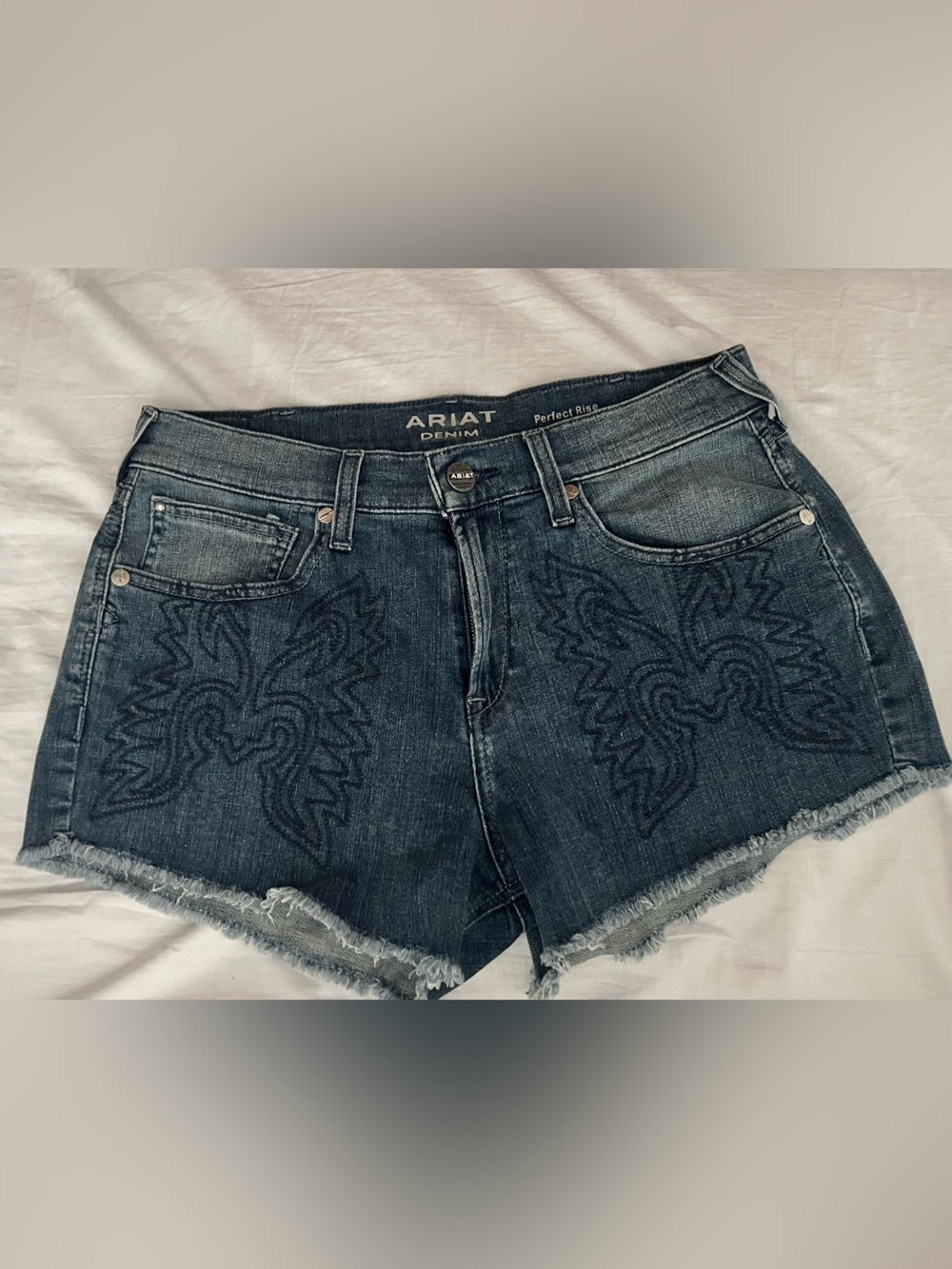 Ariat Women's Dark Indigo Embroidered Denim Shorts